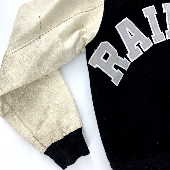 Vintage Chalk Line NFL Los Angeles Raiders AFC Wool Varsity Jacket M READ AS IS - Picture 12 of 14